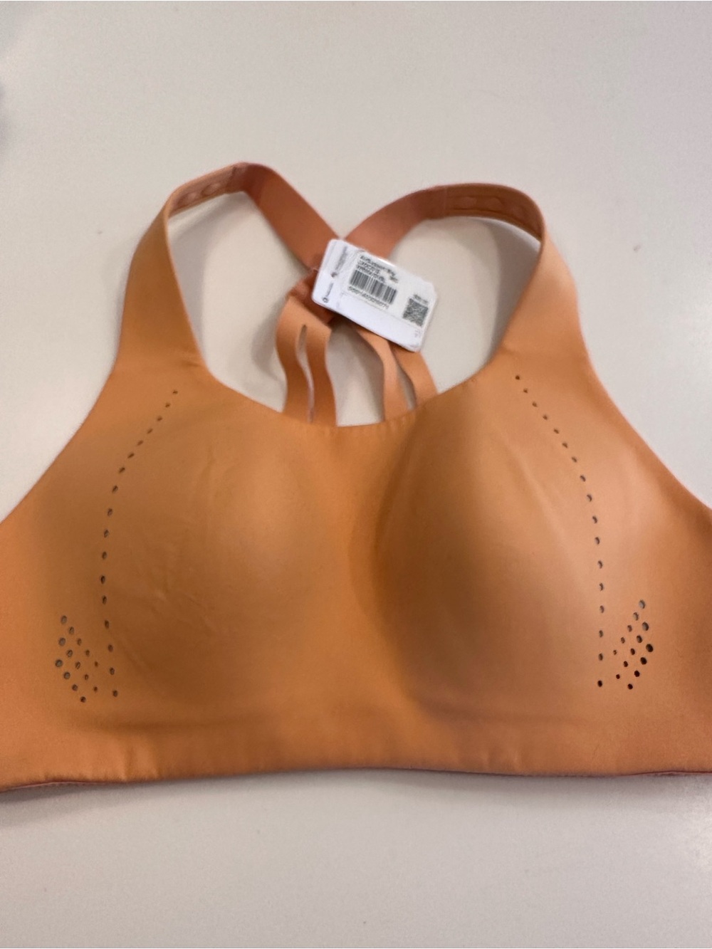 lululemon athletica Orange Sports Bra with Abstract Rust Accents